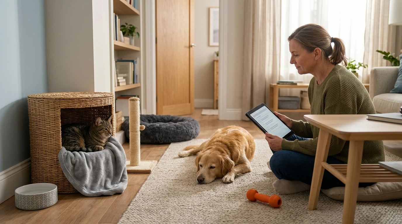 Pet Stress Relief Toolkit: 10-Min Tracking for Calm Cats & Dogs